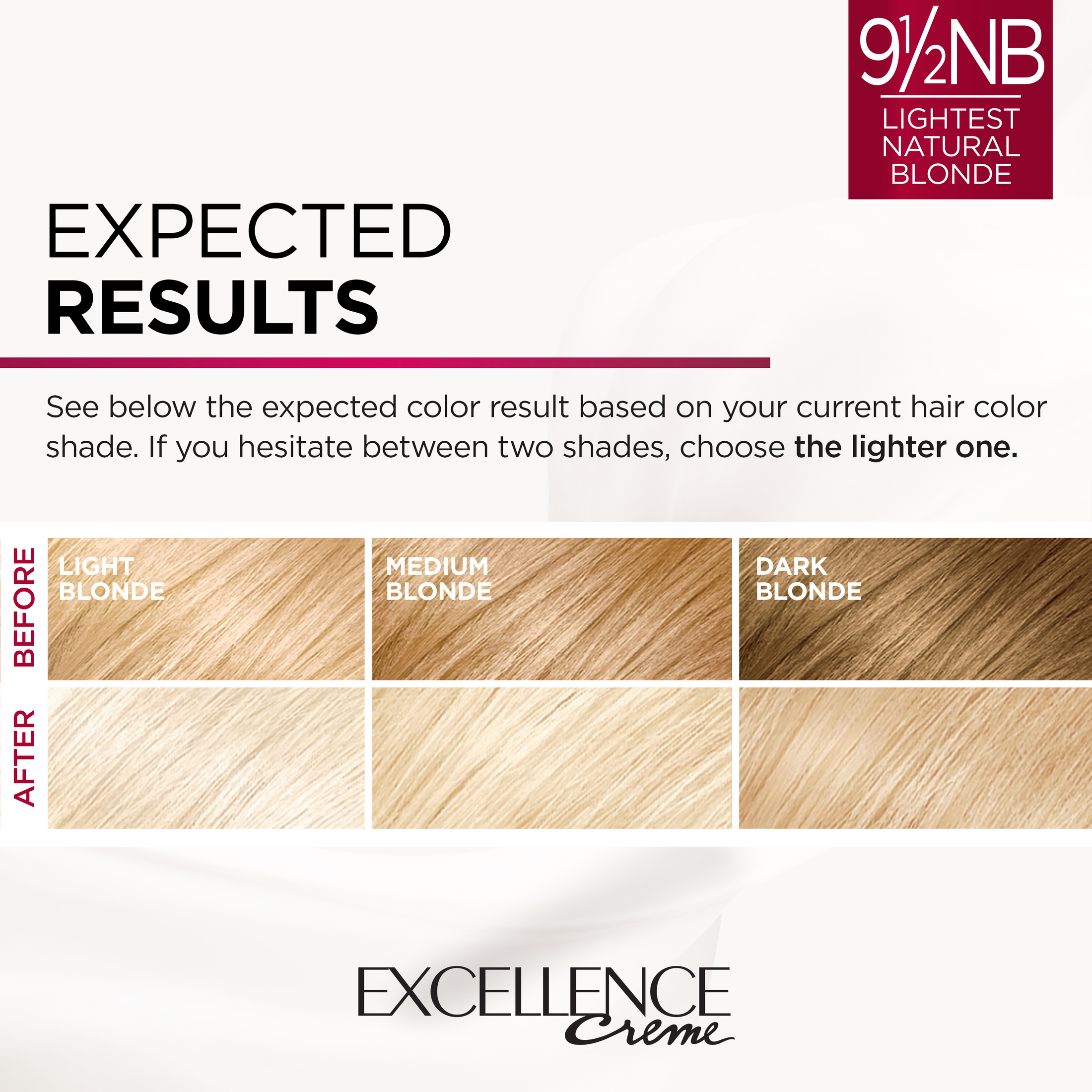L'Oreal Paris Excellence Creme Permanent Hair Color, 9.5NB Lightest Natural Blonde - image 5 of 8