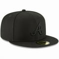 thumbnail image 3 of Men's New Era Black Atlanta Braves Primary Logo Basic 59FIFTY Fitted Hat, 3 of 6