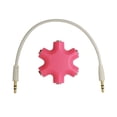 thumbnail image 3 of 2PCS Mix Colors 3.5mm Snowflake Shape 5 Way Stereo Audio Splitter Jack Earphone Headphone Adapter, 3 of 5