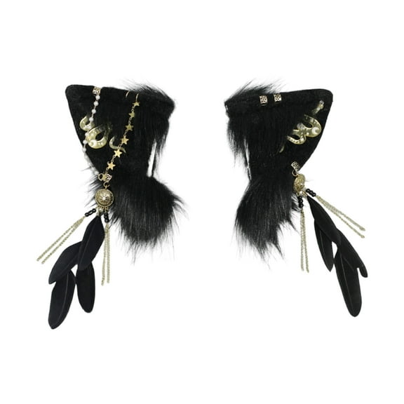 Yokua Anime Headband Wolf Ear Hairband Carnival Moveable Headpiece