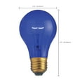 thumbnail image 2 of Satco 25 Watt A19 Incandescent - Transparent Blue - 2000 Average rated hours, 2 of 8