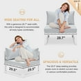thumbnail image 3 of RADIATA Patio Aluminum Furniture Set with Fire Pit Table and Oversized 29" Seats, 7 Pieces Outdoor Sectional Conversation Sofa Set for Backyard, Poolside, 500 lb/Seat, White & Light Gray, 3 of 8