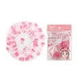 thumbnail image 1 of Bonnet de Douche Réutilisable Imperméable à Pois Roses pour Femmes, Bonnet de Bain pour Cheveux Longs, Accessoires de Douche de Spa Élastiques et Flexibles, Petits Cadeaux pour Bas de Noël, 1 of 8