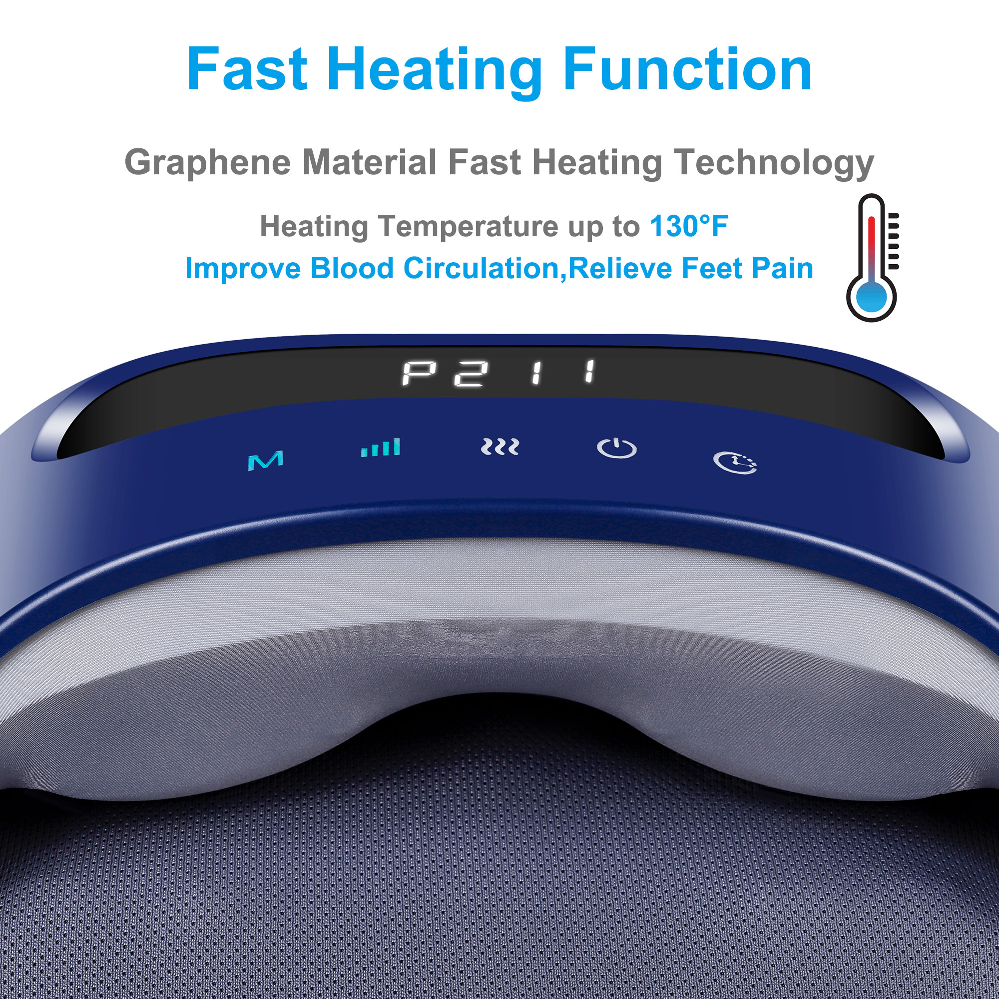 H&B Luxuries Shiatsu Foot Massager for Foot Pain Relief, Electric Heated Foot Massager, Deep Tissue Kneading Feet Forefoot Massage Machine Compression, Ideal for Men, Women, Parents and The Elderly