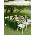 thumbnail image 3 of St. Patrick’s Day Shamrock Outdoor Tablecloth - 52x70 Inch Rectangle Dining Table Cover, Dark Green Books Cups Lucky Leaf Waterproof Outdoor Table Cloth with Umbrella Hole & Zipper for Picnic/Patio, 3 of 7