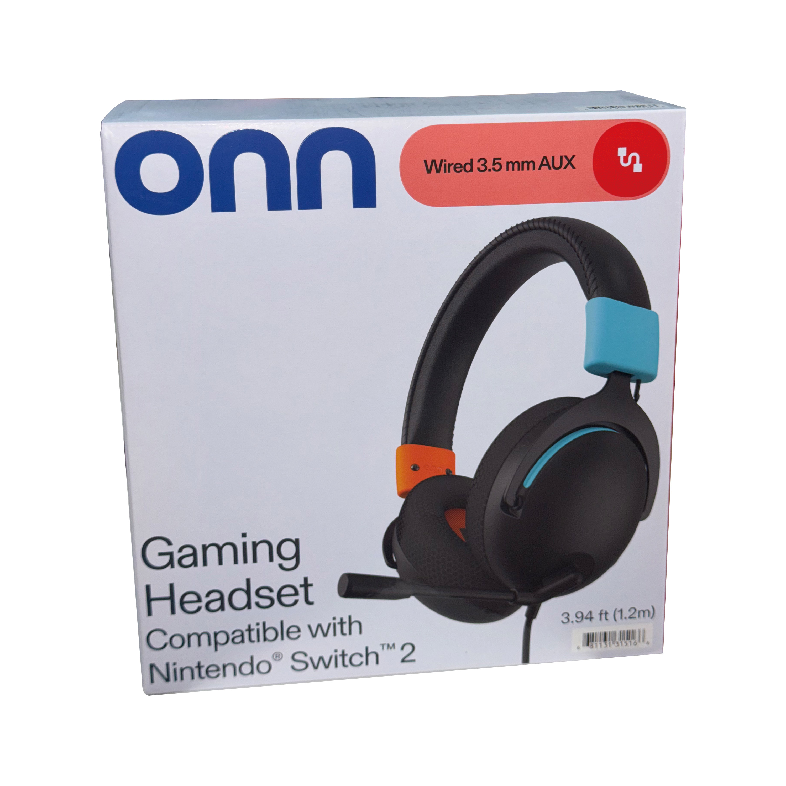 Auriculares gamer con cable onn con conector de 3.5mm, micrófono con silencio por giro, acero ligero, para Nintendo Switch 2 5