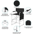 thumbnail image 5 of UBesGoo Folding Director Chair Oversize Seat Padded with Side Table Black, 5 of 9