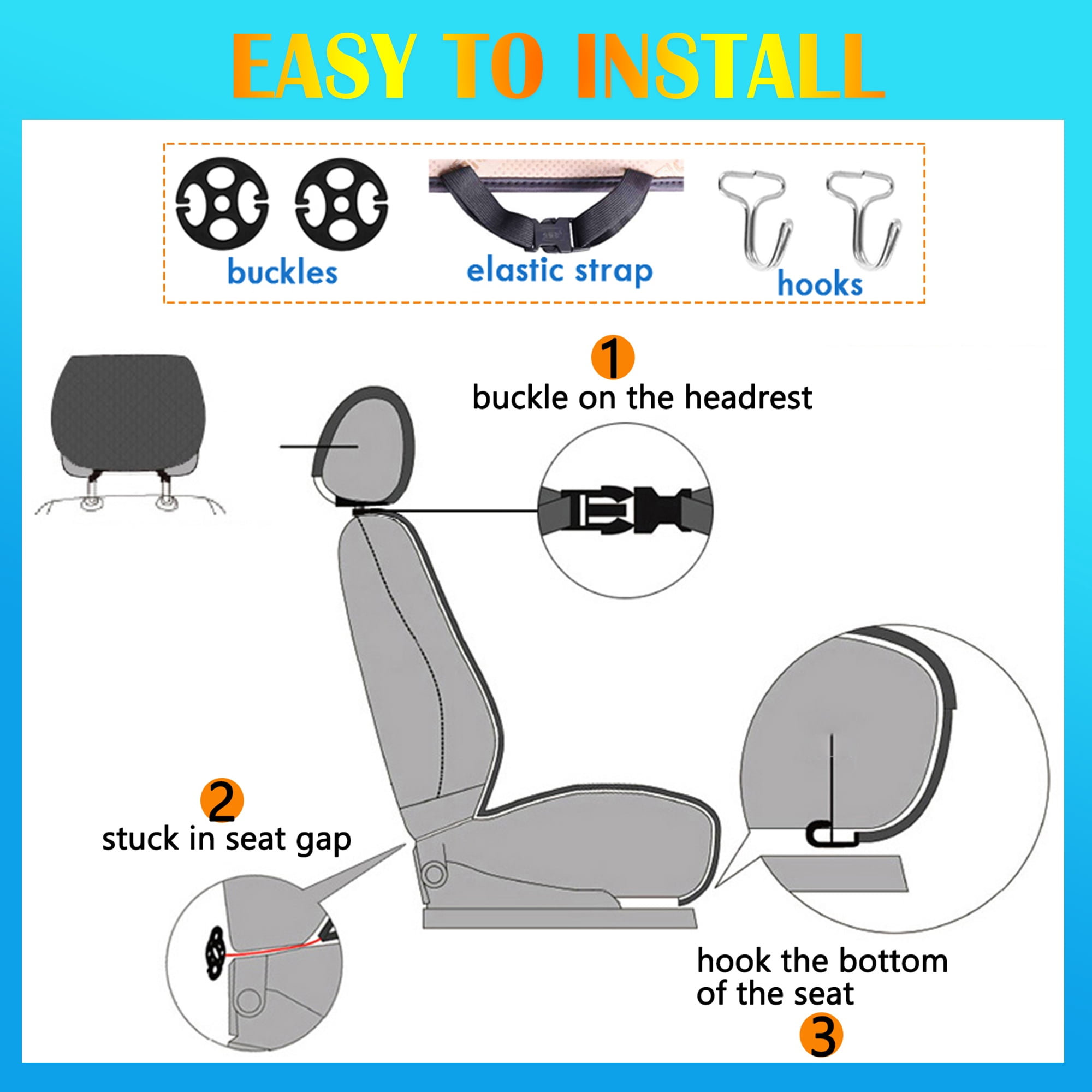 Practisol 12V Cooling and Heated Car Seat Cover Cooling Car Seat Cushion Ventilated Seat Heater Cooler Massage Seat Cushion with Heat Winter Summer Use