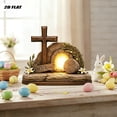 thumbnail image 4 of He Is Risen Easter 2D FLAT Wooden Block, Christian Resurrection Table Wooden Sign, Religious Home Decor, Empty Tomb Cross Wood Shelf, Easter Appreciation Gift, 4 of 7