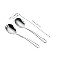 thumbnail image 2 of 1 Set Stainless Steel Salad Spoon Salad Fork Salad Serving Flatware (Silver), 2 of 9