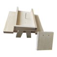 thumbnail image 4 of Squirrel Picnic Table, Wooden Easy Installation Squirrel Picnic Table Feeder Thicken Scratch Resistant  for Parks for Squirrel Natural Wood Color,Natural Wood Color with Red, 4 of 8