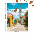 thumbnail image 3 of Lighthouse Coastal Town Canvas Print/Wall Art， Suitable for Living Room， Bedroom， Office， Kitchen， and Hallway Decoration., 3 of 8