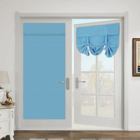 Blackout Door Curtain - Privacy Thermal Insulated,For Door Front Door Sidelight Curtain Tie up Shade,Door Window Curtains,1 Pane,25 x 68 Inch