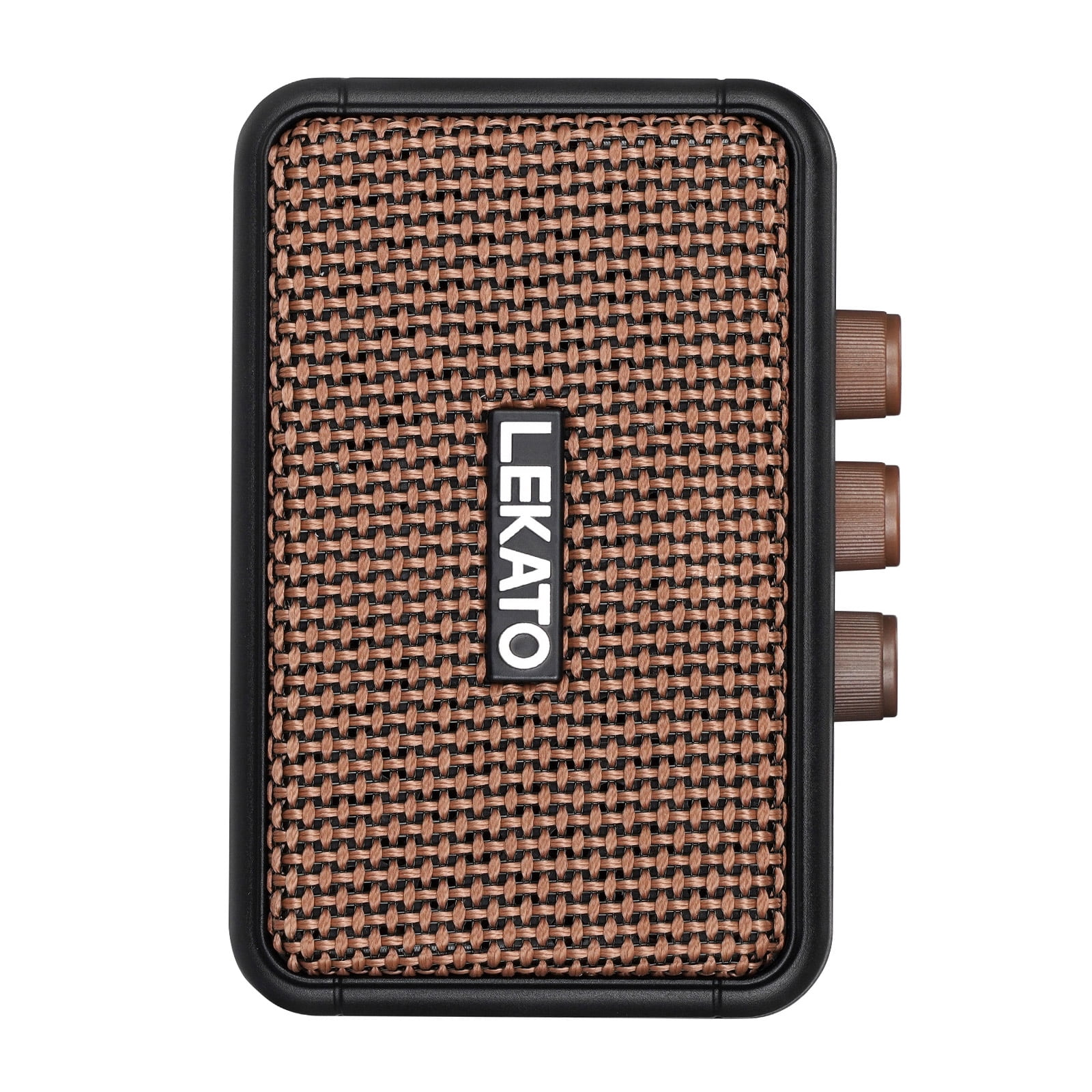 LEKATO Mini Electric Guitar Amplifier Dual Speakers 5W Rechargeable Guitar Amp Bluetooth with Clean Overdrive Effects Retro Portable Small Guitar Amp for Practice