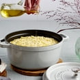 thumbnail image 6 of Staub Cast Iron Round Cocotte, Dutch Oven, 4-quart, serves 3-4, Made in France, White Truffle, 6 of 10