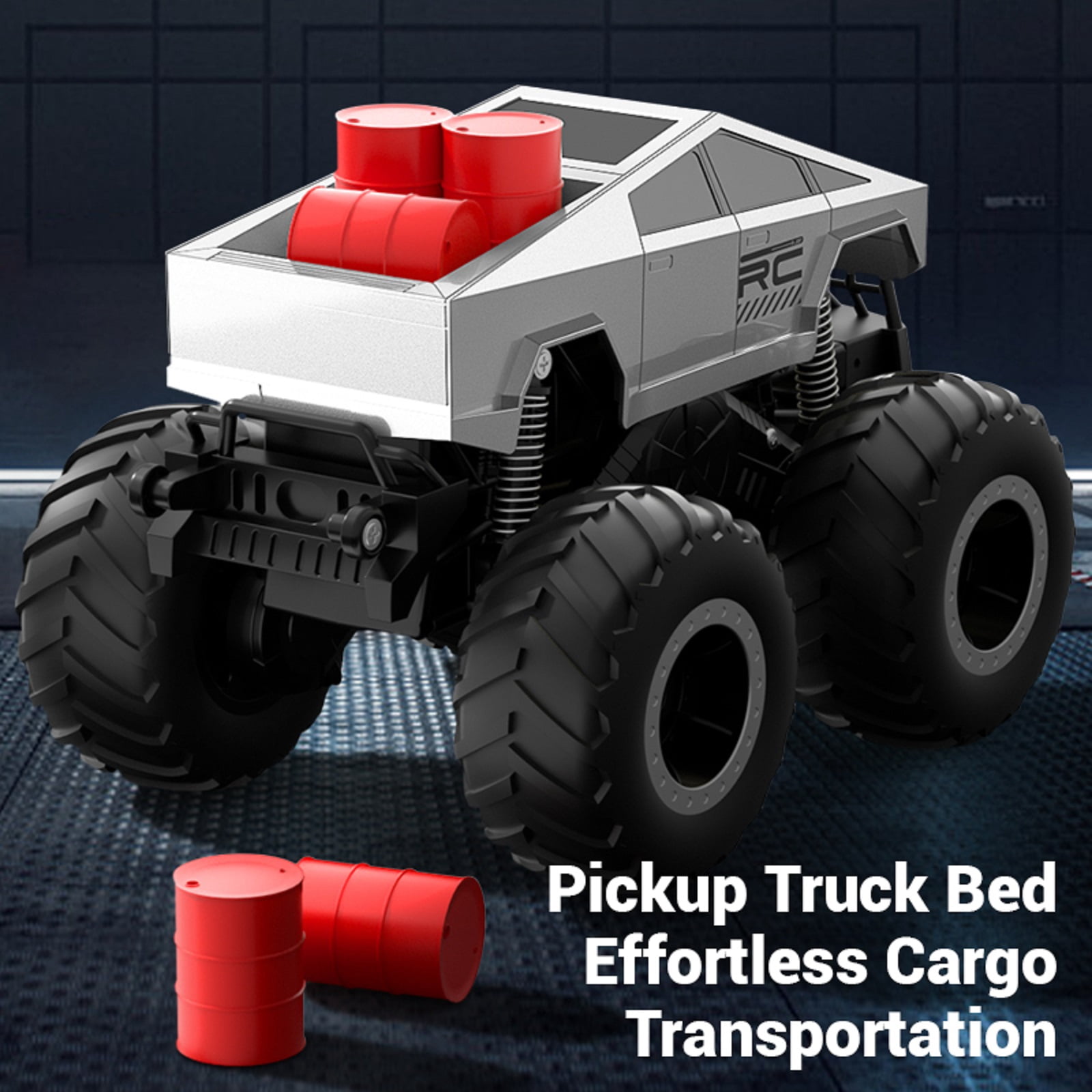 Amphibious Remote Control Car, 4WD Off-Road RC Truck with Dual Batteries, 2.4GHz Waterproof All Terrain RC Vehicle with LED Lights