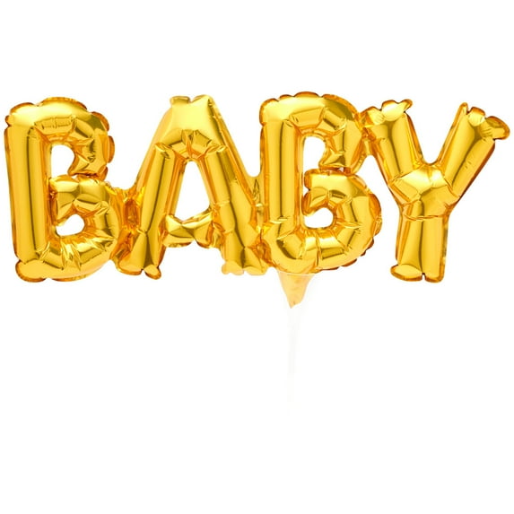 Cake Topper Decor, Inflatable Gold BABY (5/PKG)
