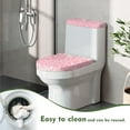 thumbnail image 4 of FORUDESIGNS Cherry Blossom Leopard Pattern 2 Pack Toilet Lid Cover with Toilet Tank Lid Cover, Adjustable Toilet Protector, 15-21 in, Fits Most Round Elongated and Oblong Lids, 4 of 8