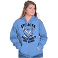 thumbnail image 3 of Cyclists Break Hearts Not Bones Biker Zip Up Hoodie Men's Women's Brisco Brands 2X, 3 of 6