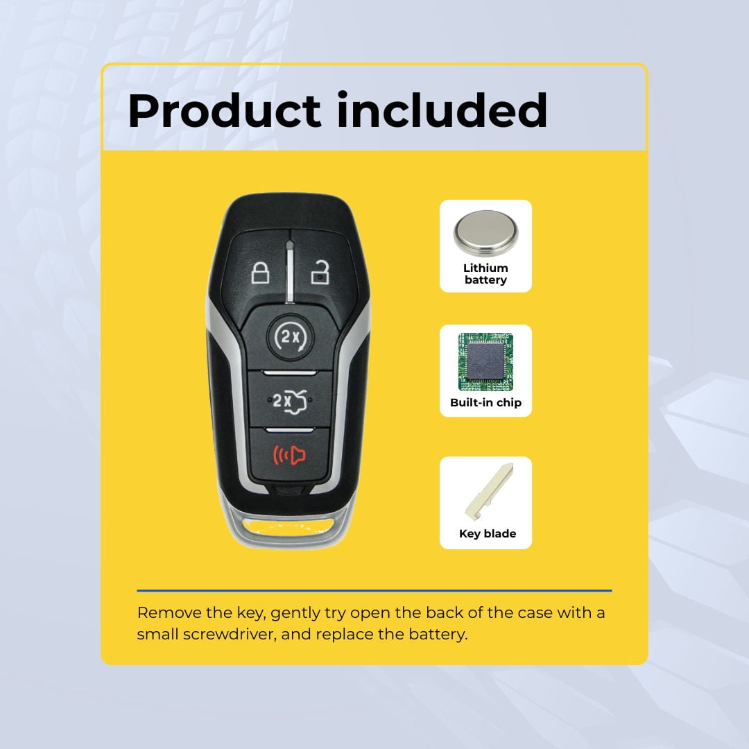 Keys4Less Replcament Smart Key Fob for Lincoln MKC 2016 FCC M3N-A2C31243300 M3NA2C31243300 Part Number 164-R7989 164-R8119 164-R7991