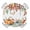 White, variant on Fall Orange Pumpkins Round Tablecloth for 36-44 Inch Tables,Fitted Table Cover with Elastic Edge,Thanksgiving Eucalyptus Autumn Rustic Waterproof Outdoor Table Cloth Protector for Patio Garden Dinner