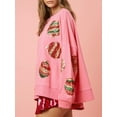 thumbnail image 6 of KelaJuan Women’s Christmas Sweatshirts Sparkle Ball Print Long Sleeve Crew Neck Pullovers Oversized Tops, 6 of 6