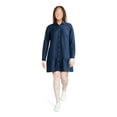 thumbnail image 4 of Time and Tru Women's and Women’s Plus Tiered Mini Shirtdress with Long Sleeves, Sizes XS-3XL, 4 of 5