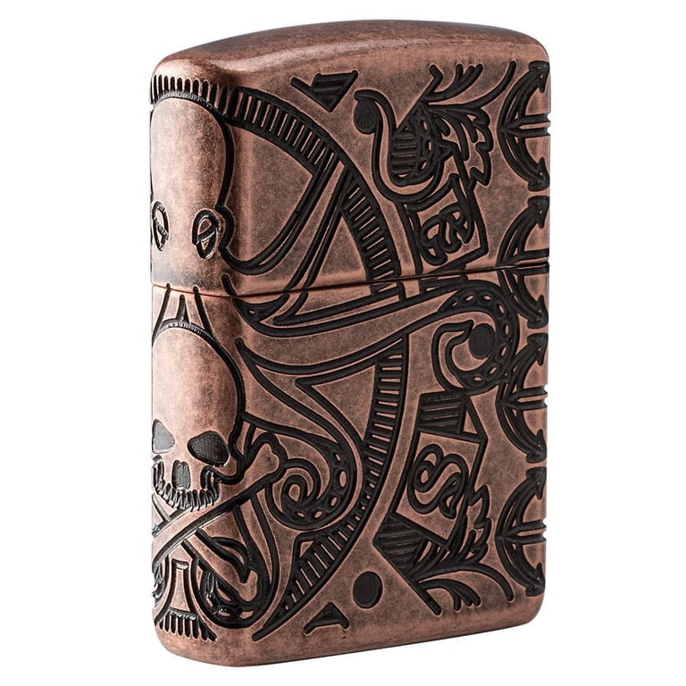 Zippo Armor Antique Copper Nautical Scene Design Pocket
