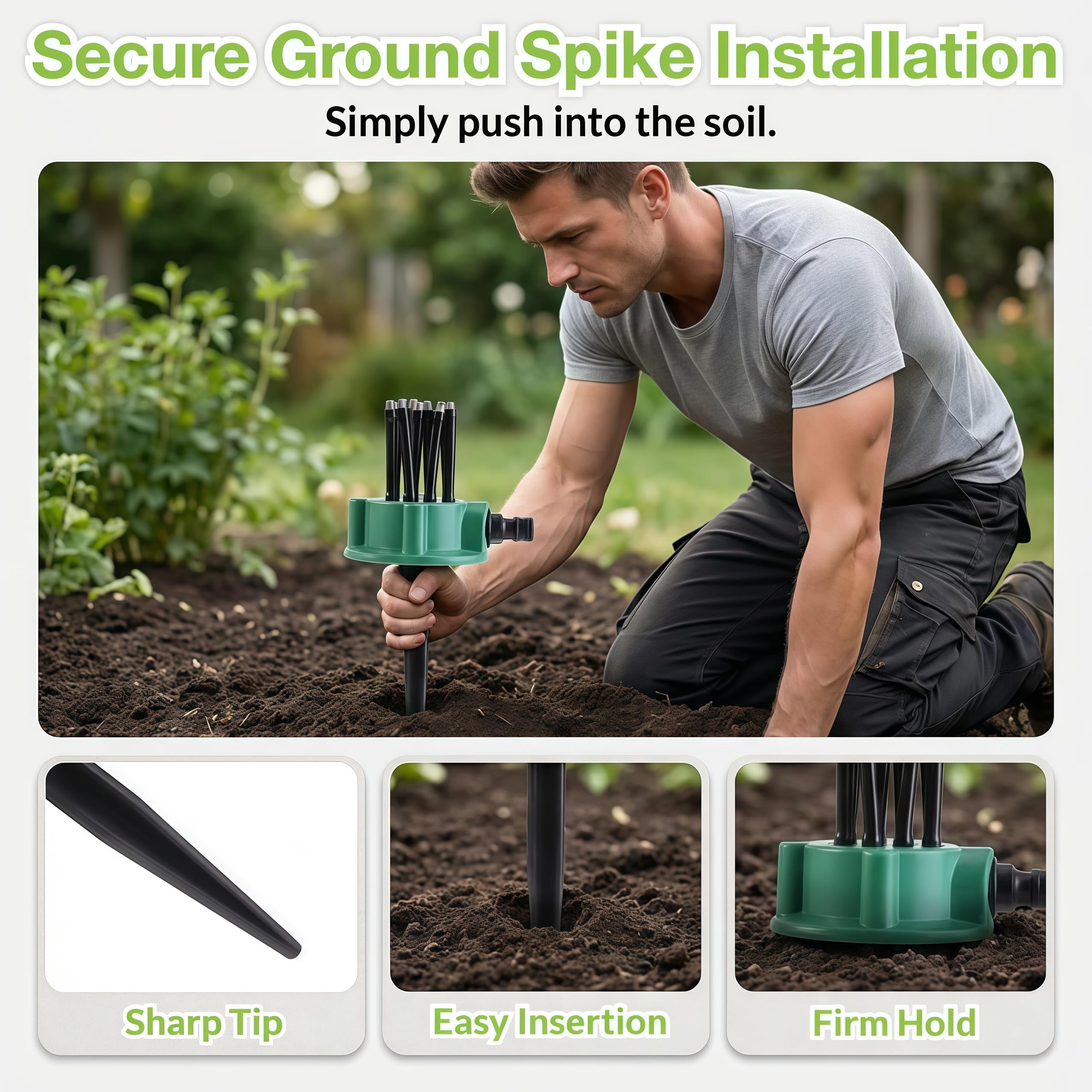 360° Multi-Directional Lawn Sprinkler, Flexible 12-Nozzle Garden Water Sprinkler for Yard, Grass & Kids Play