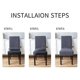 thumbnail image 2 of Juego De 2 Fundas Para Sillas De Cocina, Protector De Funda Para Silla Parsons Para Comedor,Gris, 2 of 2