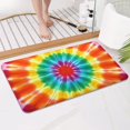 thumbnail image 4 of Rainbow Tie Dye Mandala Pattern Bathroom Rugs Mat,Non Slip Microfiber Bathroom Rug,Rubber Backing,Soft Bathroom Mats for Bathroom Floor,Tub and Shower,17x30in(43x75cm), 4 of 5