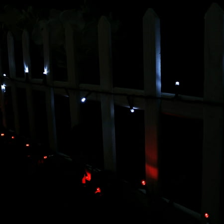 Red White And Blue Patio Lights Sunnydaze Set of 2, 100-Count, 34 Foot Fairy Solar Powered LED String Lights, White and Red ()