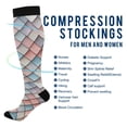 thumbnail image 2 of FORMRS Womens Knee High Socks Casual Long Thick Travel Daily Wear, 2 Pairs, Red Art Pattern, 2 of 6