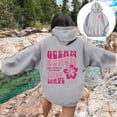 thumbnail image 4 of Towmus Cute Pink Flower Hoodie for Woman Preppy Sweatshirts Trendy Puff Print Letter Graphic Hoodies Casual Pullover Tops, 4 of 8