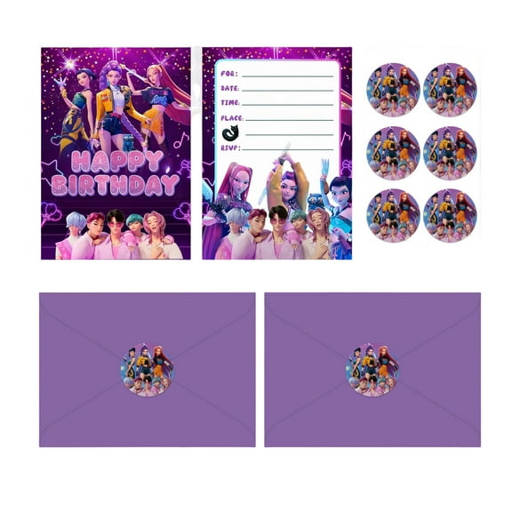 𝘿𝙚𝙢𝙤𝙣 𝙈𝙤𝙫𝙞𝙚 𝙃𝙪𝙣𝙩𝙚𝙧𝙨 Party Invitations Cards,Birthday lnvitation Cards,Gift Cards with Envelopes,Invitation Envelope Seal Stickers