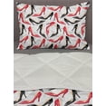 thumbnail image 3 of Feminine Comforter & Sham Bedding Set, Women Fashion Pattern with High Heel Stiletto Shoes Ladies Footwear, 3 pcs Duvet Set Microfiber Filling Quilt, 5 Sizes, Scarlet Beige Black, by Ambesonne, 3 of 4