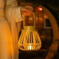 thumbnail image 3 of Home Savings! Anckoeil Bamboos Lantern Light Outdoor Table Lantern Candle Light with Warm Yellow Garden LED Tabletop Lamp Decorative for Garden Yard Hanging Placed Decorative Lights, 3 of 8