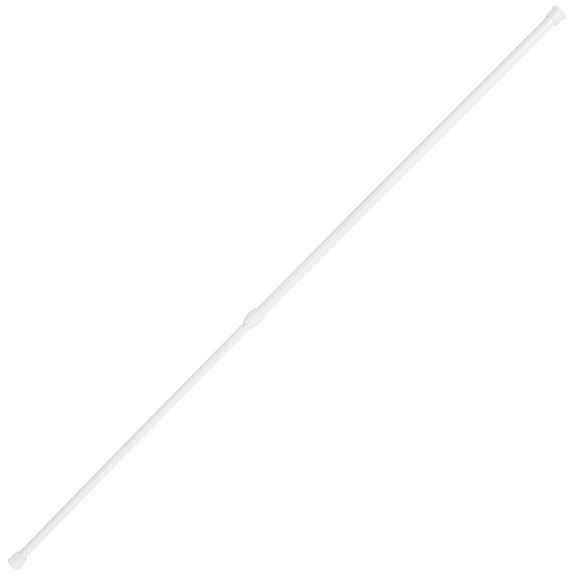 BESTOYARD Stainless Steel Telescopic Curtain Rod White No Drilling Extendable Clothes Drying Pole