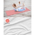 thumbnail image 4 of Boho Red Stripe Yoga Towel for Hot Yoga Non Slip, Abstract Geometric White Minimalist Yoga Mat Towel Absorbent Yoga Sweat Towels Microfiber Hot Yoga Blanket for Bikram Pilates 26"x74", 4 of 7