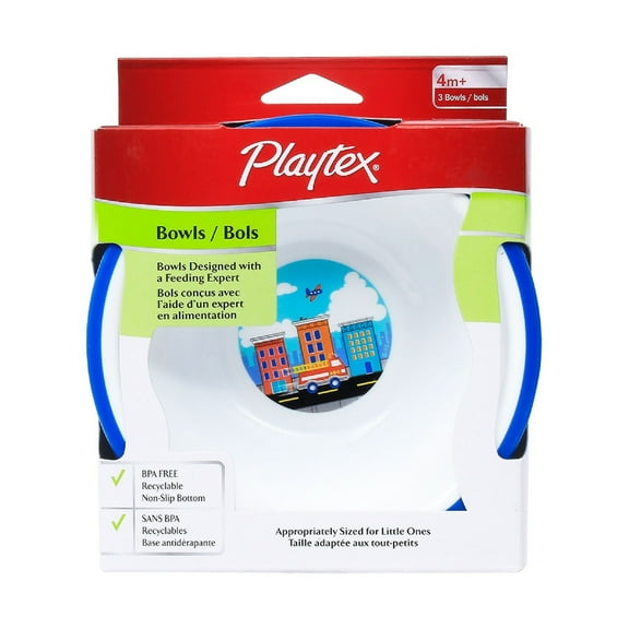 Playtex Mealtime Bowls Set of 3 (For Boys)
