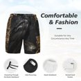 thumbnail image 3 of Logiee Gothic Raven Portrait Print Men's Swim Trunk,Quick Dry Board Shorts ,Men's Swim Trunks with Compression Liner, Bathing Suits with Pockets-Large, 3 of 6