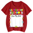 thumbnail image 4 of Y-Sunset Kids Last Day of School Autograph T-Shirt, Boys Girls Funny "Sign My Shirt" Graduation Short Sleeve Tee, Preschool Elementary School Graduation Memory Shirt(Red/4-5 Years), 4 of 4