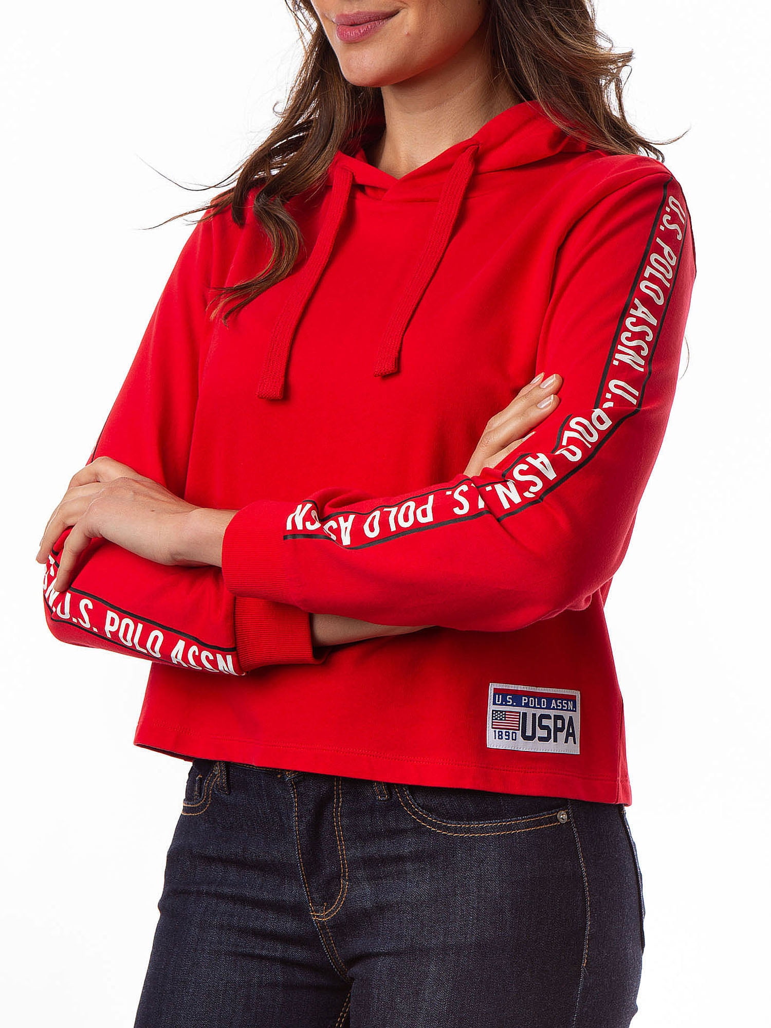 US Polo Assn. - U.S. Polo Assn. Women's Athleisure Cropped Hoodie - Walmart.com - Walmart.com
