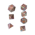 thumbnail image 5 of Dados de varias caras yuxing Juego de mesa Metal galvanizado 7 Uds. esmalte rojo, 5 of 5