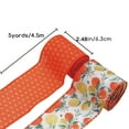 thumbnail image 5 of Wired Ribbon Orange Yellow Lemon Ribbon for DIY Bow Wreaths Decoration 2 Rolls(2.48in×5yd）, 5 of 6