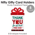 thumbnail image 5 of Big Dot of Happiness Holiday Thank You - Christmas Appreciation Money and Gift Card Sleeves - Nifty Gifty Card Holders - Set of 8, 5 of 8