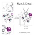 thumbnail image 4 of 925 Sterling Silver Cross Butterfly Necklace Baptism Communion Birthday Conformation Gifts for Daughter Granddaughter Niece-Amethyst Purple Birthstone, 4 of 5