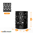 thumbnail image 7 of Mango Steam Metal Pen Holder Organizer, Stand for Desktop / Countertop (Peacock, Black), 7 of 7