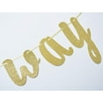 thumbnail image 3 of Baby Way Banner Hanging Garland for Gender Reveal Party Decorations Pregnancy Photo Prop Welcome Baby Cake Table Backdrop Sign (Gold Glitter), 3 of 4