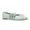 Aquamarine, variant on XYD Women Rounded Toe Cute Bow Ballet Flats Multi Straps Crystal Buckles Slip-on Daily Comfy Shoes Size 7 Aquamarine